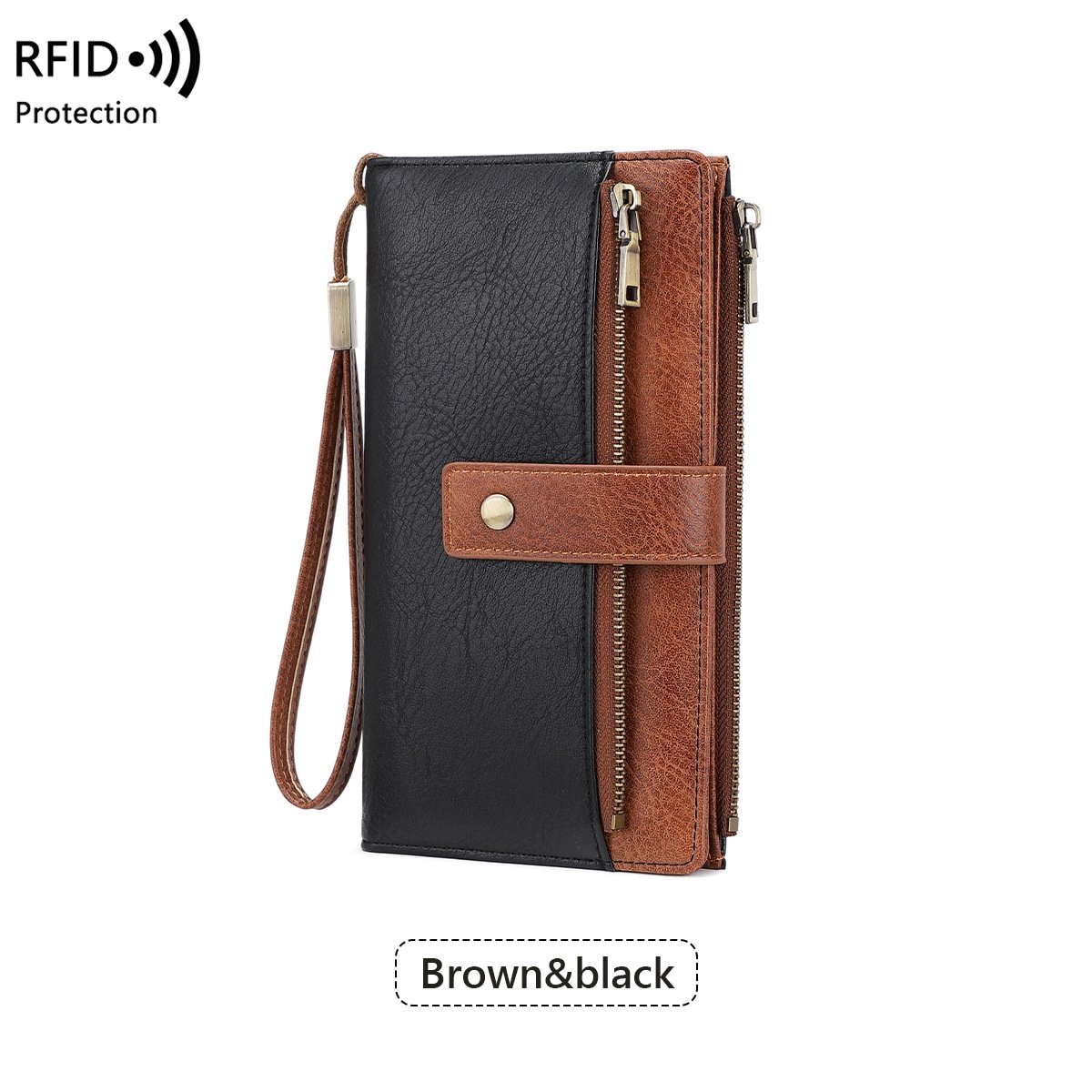 š„Last Day 49% OFF-Women's long wallet, stylish clutch, elegant solid color RFID blocking wallet