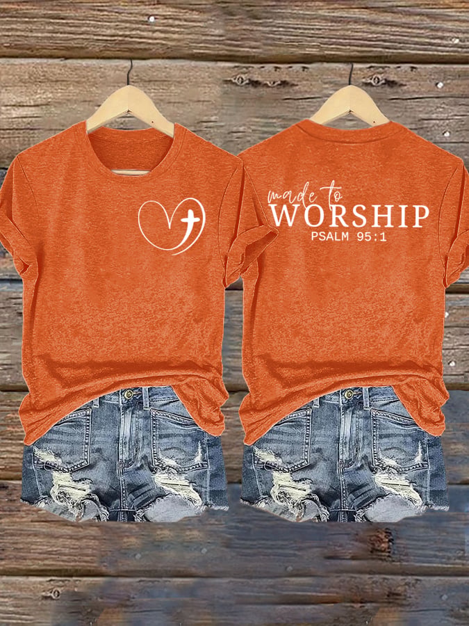 Women's Worship Faith Print T-Shirt