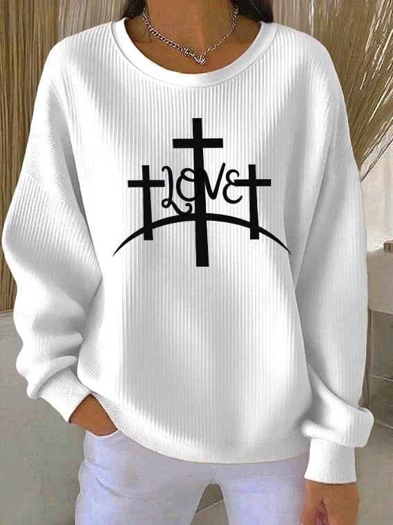 Women's Faith Cross Casual Sweatshirt