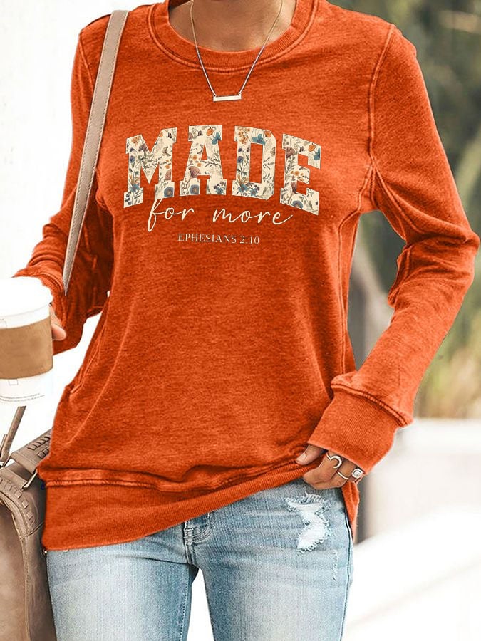 Women's Made for More Print Sweatshirt