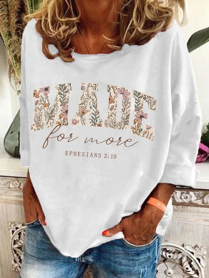 Women's Made For More Print Sweatshirt