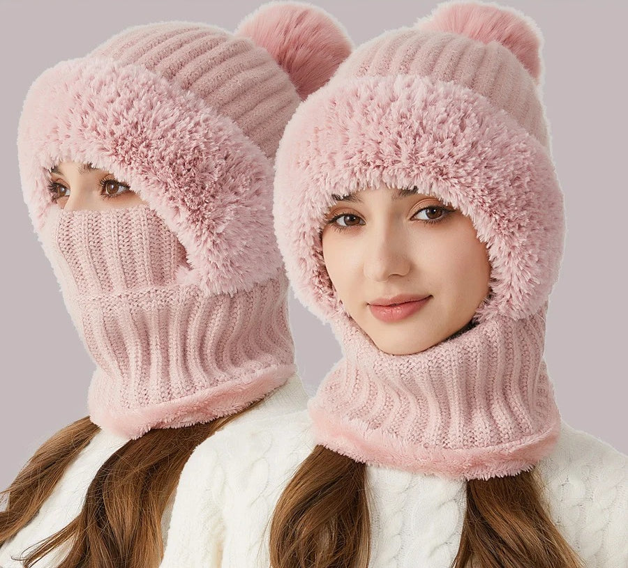 4-in-1 Full-Covering Winter Beanie Hat