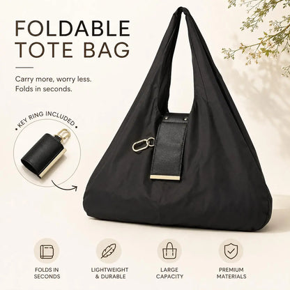 Compact Foldable Keychain Tote Bag, Reusable