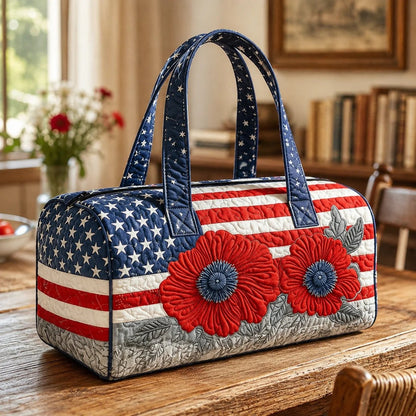 🔥HOT SALE 49% OFF🔥 Floral American Flag Travel Duffel