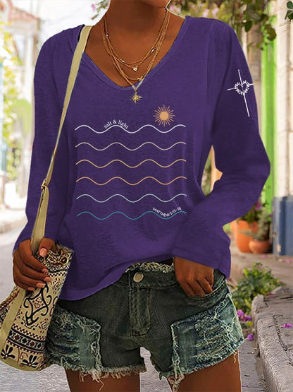 Women's Salt and Light Boho Christian Print Shirt