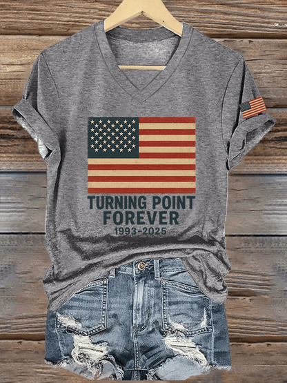 Women's Hot Spot Print V-Neck T-Shirt