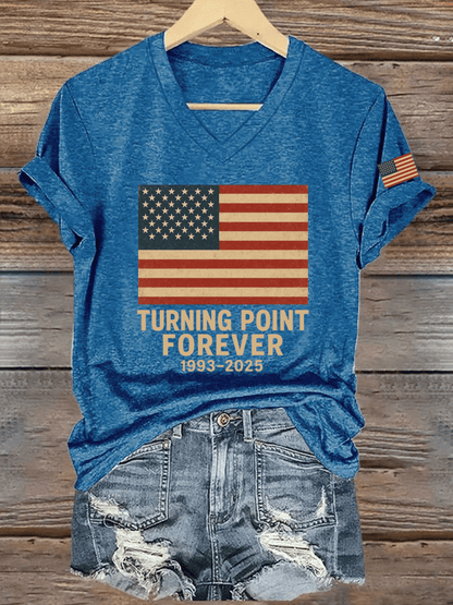 Women's Hot Spot Print V-Neck T-Shirt