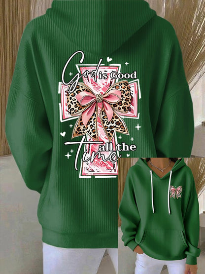 Women's God Is Good All The Time Print Casual Hoodie Sweatshirt