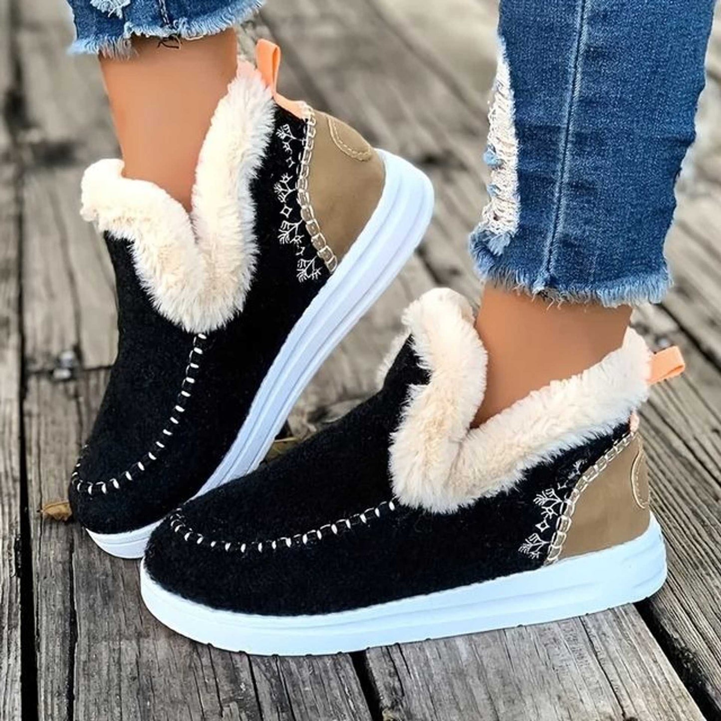Orthopedic Fleece Slip-On Boots