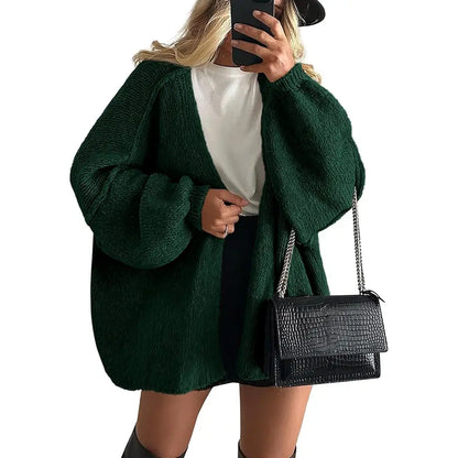 Women's Oversized Cardigan Sweater - Lightweight Knit