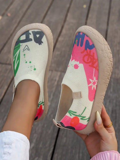 Women's Knit Breathable Slip-On Casual Shoes