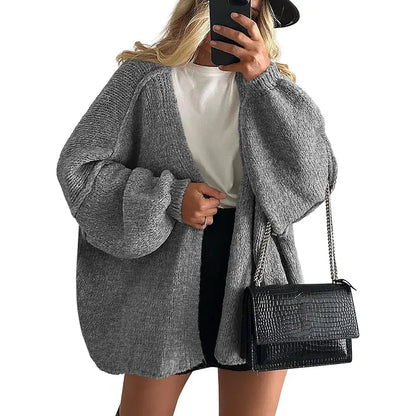 Women's Oversized Cardigan Sweater - Lightweight Knit