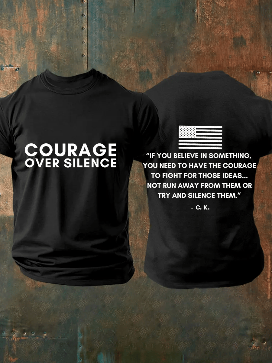 Men's FREEDOM Print short-sleeved T-shirt