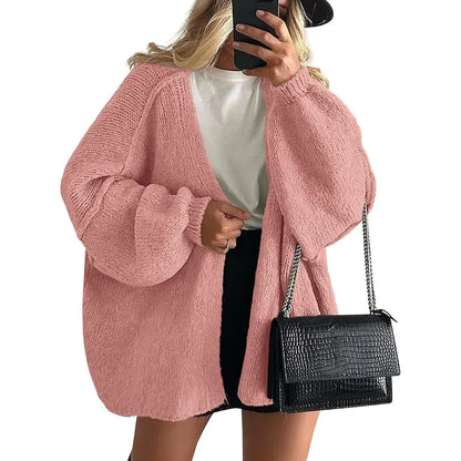 Women's Oversized Cardigan Sweater - Lightweight Knit