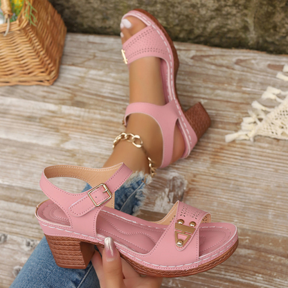 Luna Block Heel Sandals - Effortless height. All-day comfort.