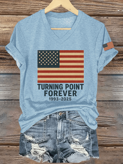 Women's Hot Spot Print V-Neck T-Shirt