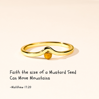 Dainty Move Mountains - Sterling Silver Ring