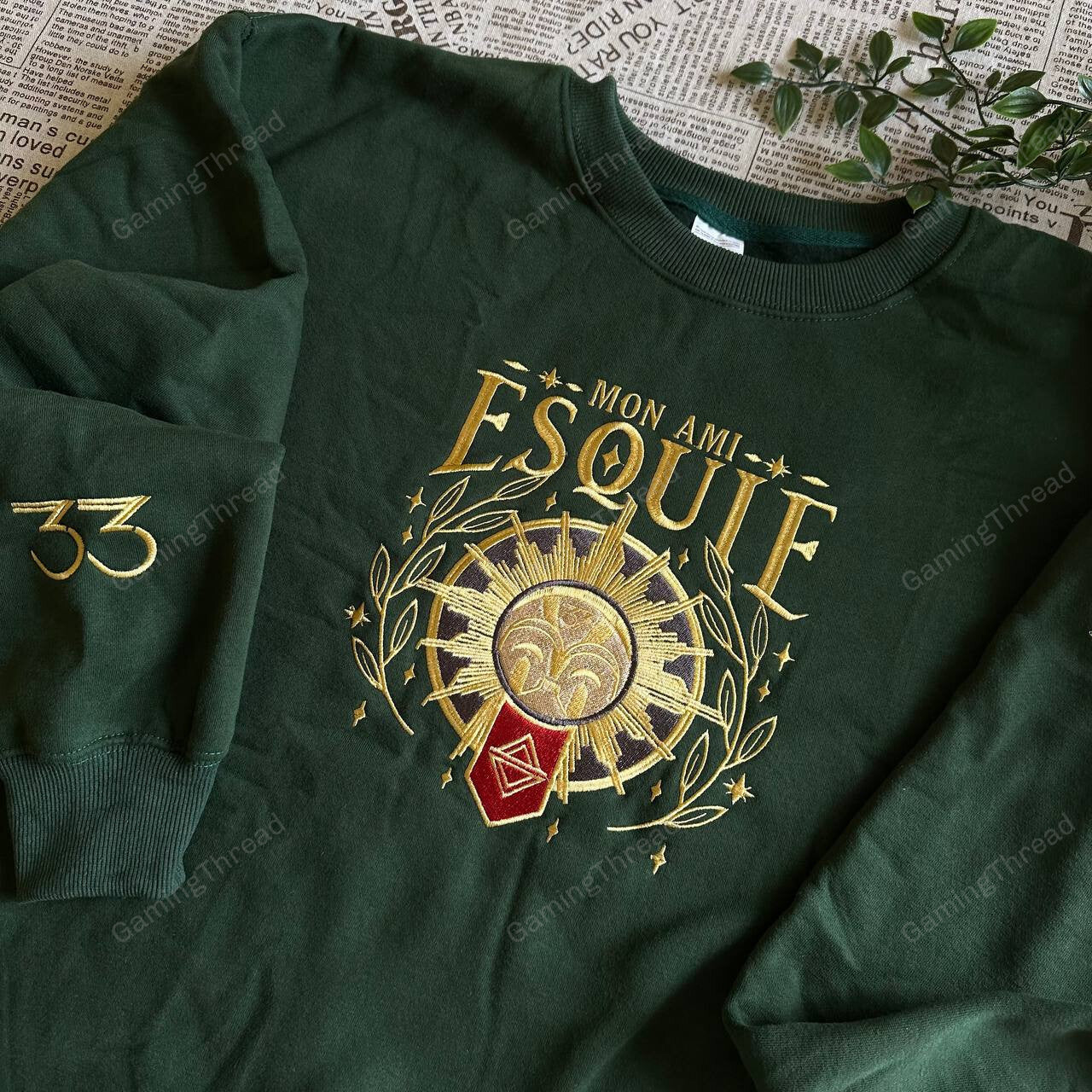 Esquie Expedition 33 Embroidered Sweatshirt and Hoodie, Video Game Shirt
