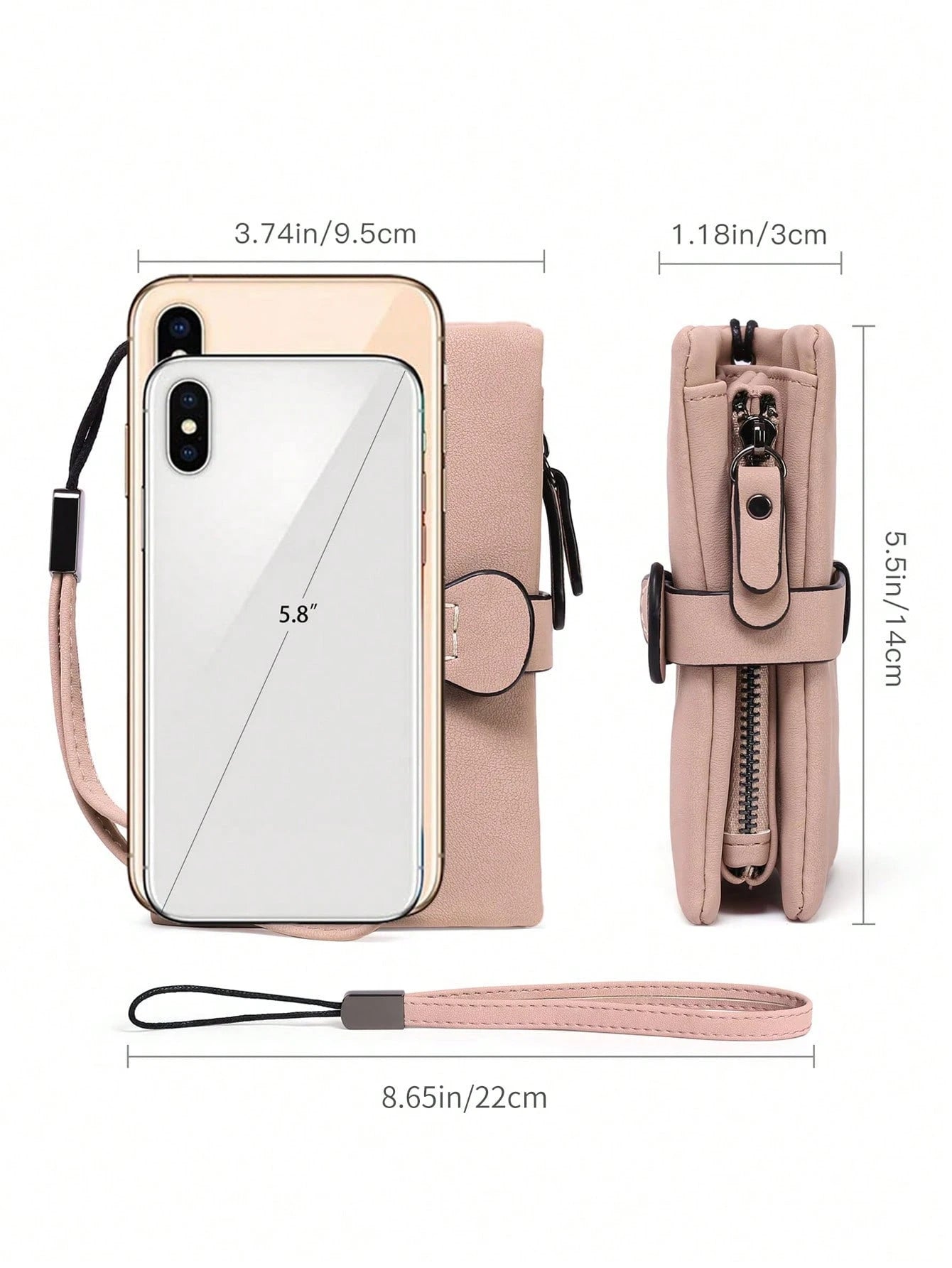 Women's RFID Tri-Fold Wallet with Card Slots & Zip Coin Pocket