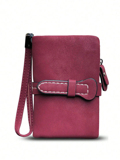 Women's RFID Tri-Fold Wallet with Card Slots & Zip Coin Pocket