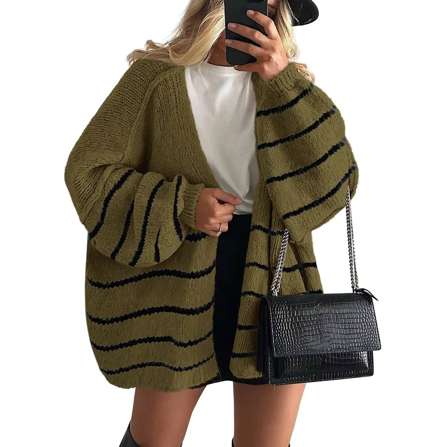 Women's Oversized Cardigan Sweater - Lightweight Knit