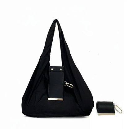 Compact Foldable Keychain Tote Bag, Reusable