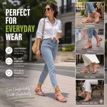 Luna Block Heel Sandals - Effortless height. All-day comfort.