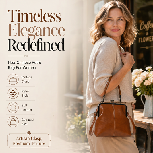 Vintage Kiss-Lock Bag – 2-in-1 Carry & Organized