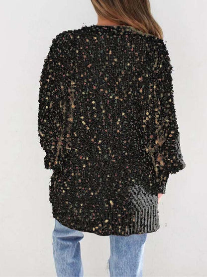 Women's Loose Knitted Pocket Sweater Cardigan