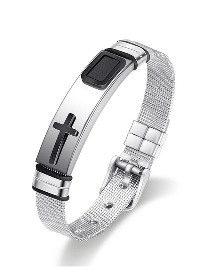 (Unisex) Religious Cross Adjustable Bracelet Popular Fashion Couple Bracelet Jewelry
