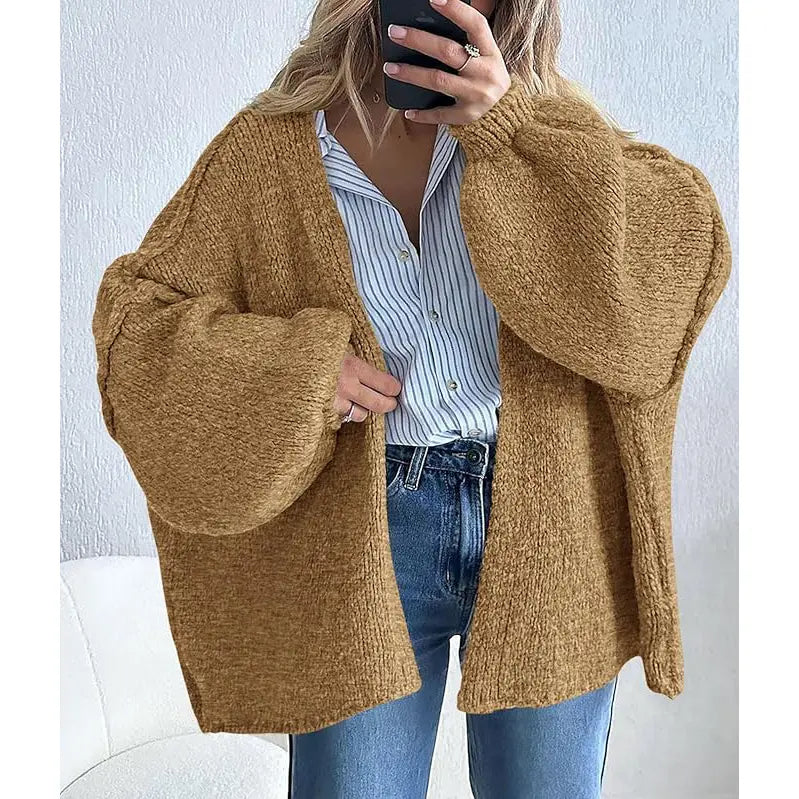 Women's Oversized Cardigan Sweater - Lightweight Knit