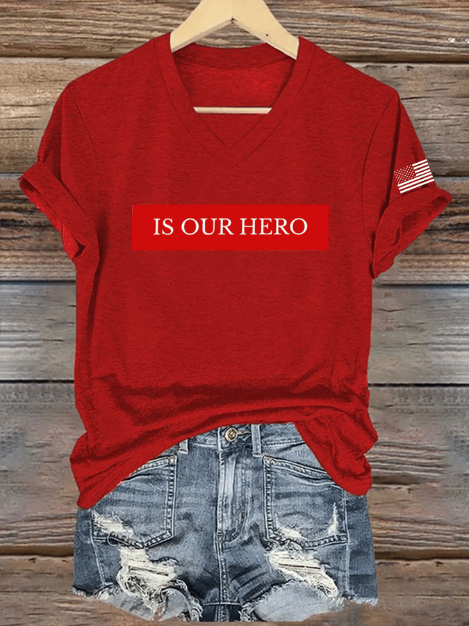 Women's Hot Spot Print V-Neck T-Shirt