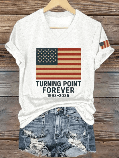 Women's Hot Spot Print V-Neck T-Shirt