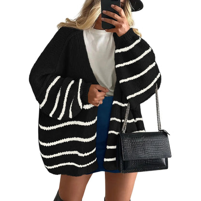 Women's Oversized Cardigan Sweater - Lightweight Knit
