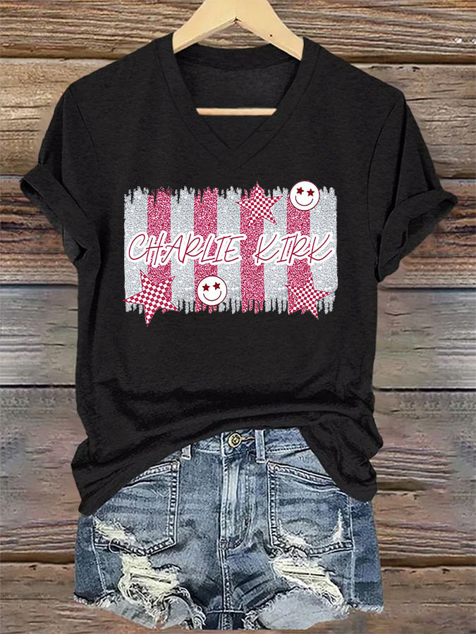 Retro Forever In Our Hearts Print T-Shirt