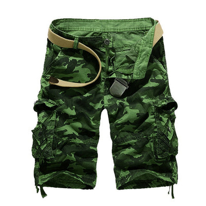 Women's Vintage Camo Multi-Pocket Cargo Shorts