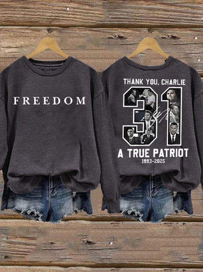 Women's freedom Casual Printed Sweatshirt