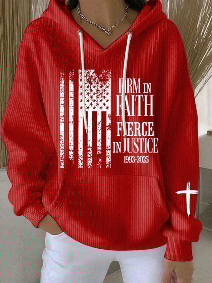 Women's Firm In Faith Fierce In Justice Print Casual Sweatshirt