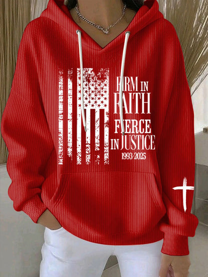Women's Firm In Faith Fierce In Justice Print Casual Sweatshirt