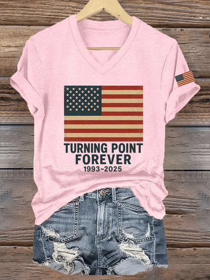 Women's Hot Spot Print V-Neck T-Shirt