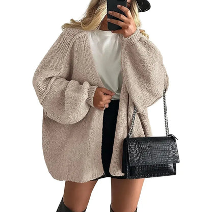 Women's Oversized Cardigan Sweater - Lightweight Knit