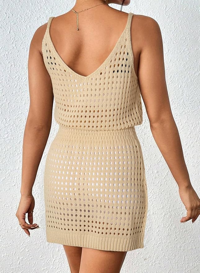 Boho Crochet Swimsuit Coverup for Beach & Cruise