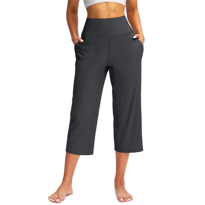 Capri Pants for Women Wide Leg Yoga Dress Cropped Pants