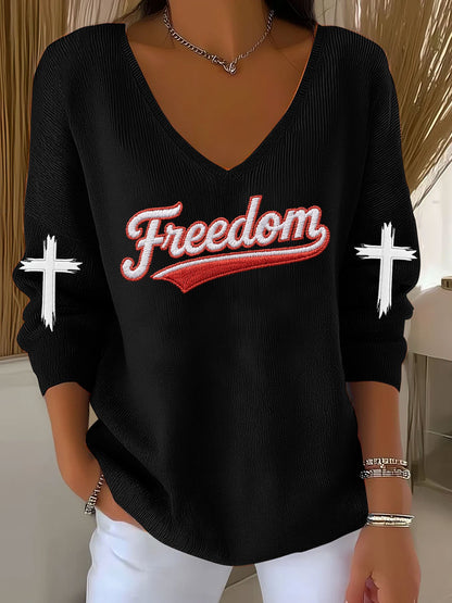 Women's Hot Print V-Neck T-Shirt