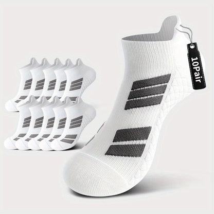 Stay-Put No-Show Sports Socks – Soft Cotton, Zero Slipping