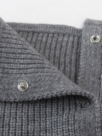 Solid Color Warm Knitted Scarf
