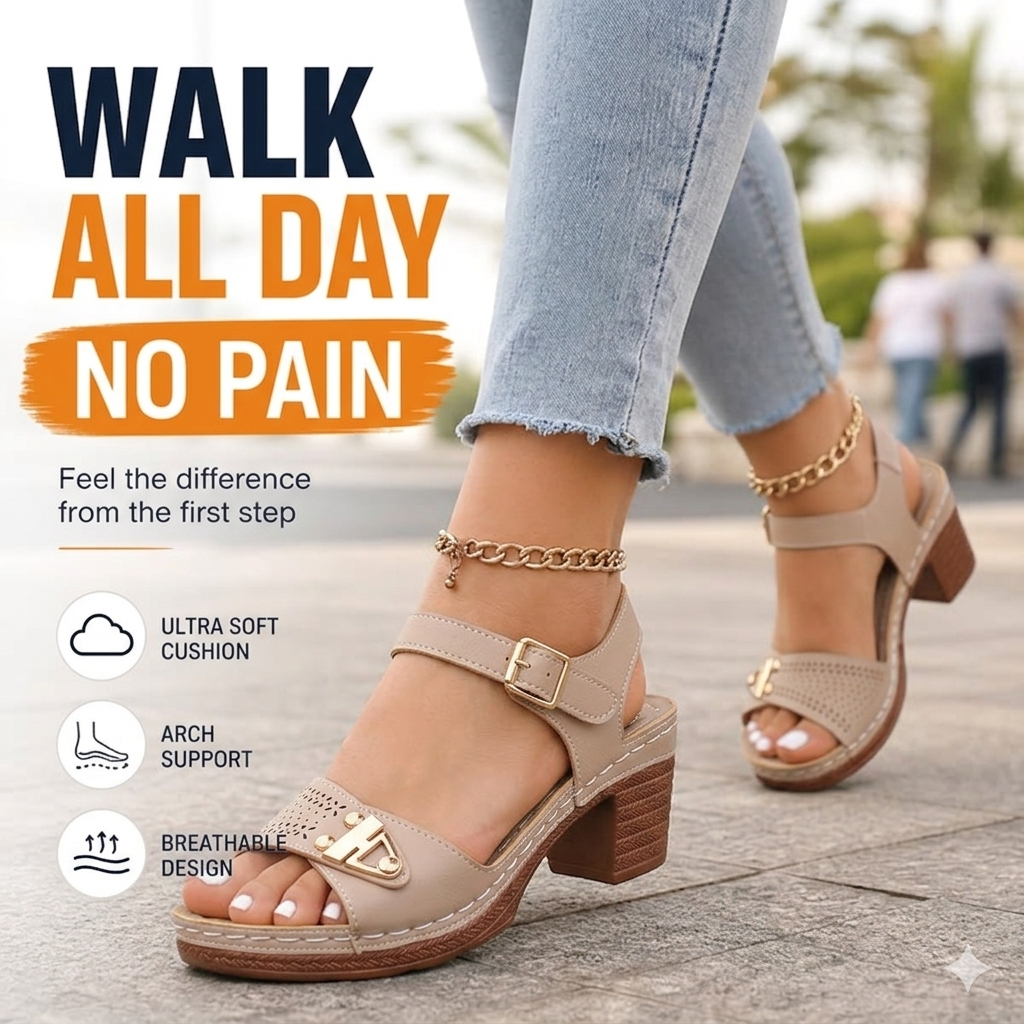 Luna Block Heel Sandals - Effortless height. All-day comfort.