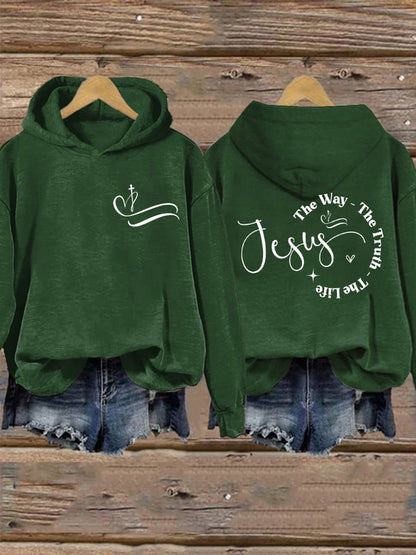 Women's Jesus The Way The Truth The Life Print Sweatshirt