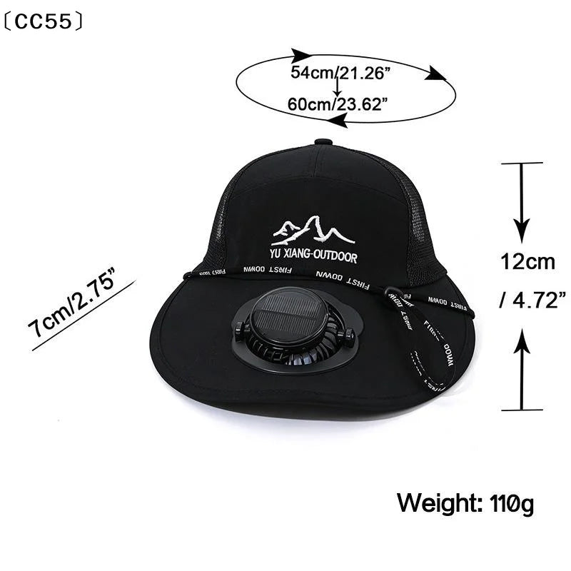 Solar-Powered Fan Hat for Men and Women - Perfect for Fishing and Outdoor Activities!