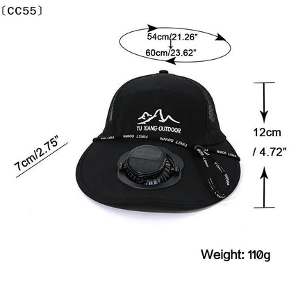 Solar-Powered Fan Hat for Men and Women - Perfect for Fishing and Outdoor Activities!